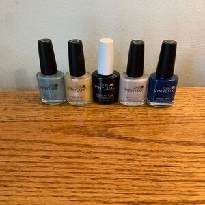(5) CND Vinylux Weekly Polish LOT Mystic Slate Ice Bar Cashmere Wrap Winter TOP